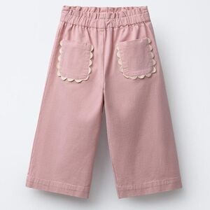 Zara Pink Kids Culottes Pants with Scallop Pockets size 1 1/2 years(18 months)